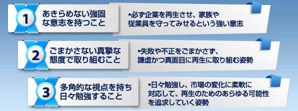 企業再生が成功するオーナーの条件